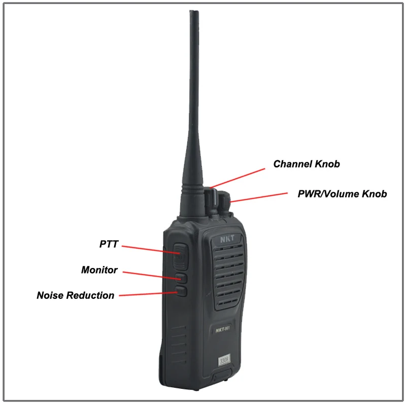 Walkie-talkie NKT-961B Bluetooth, radio bidireccional con auriculares inalámbricos, UHF, 400-470MHz, 16 canales, 4W