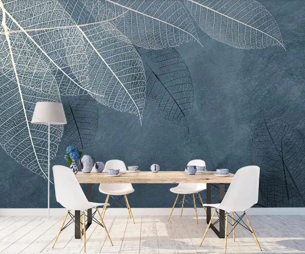 

Custom 3D mural wallpaper abstract leaf background painting background wall