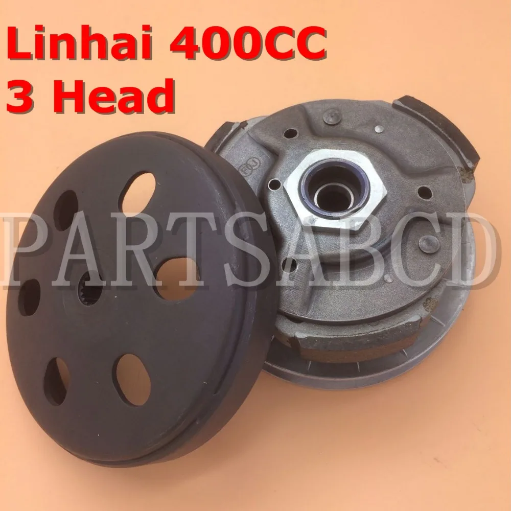 PARTSABCD 177MM 16T Clutch Assembly 3 Head Linhai 400CC ATV Roketa Buyang JCL ATV Bugy Go Kart Parts