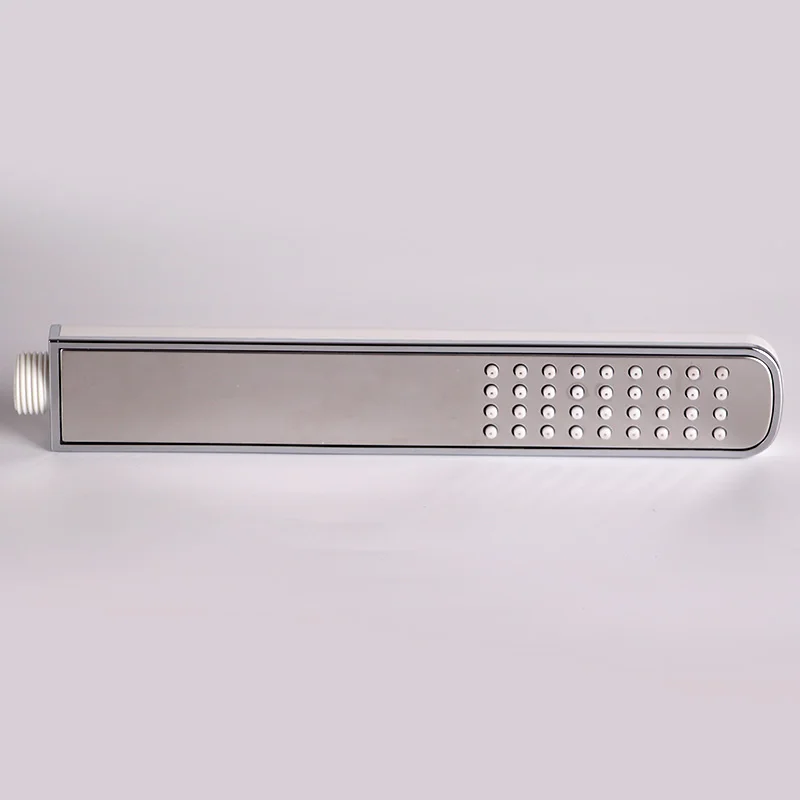 ZhangJi Bathroom Hand Shower Head Rectangle White Abs Plastic Shower Nozzle Thin Strips Quality Home Showerhead
