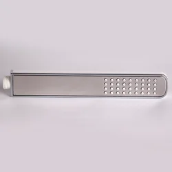 ZhangJi Bathroom Hand Shower Head Rectangle White Abs Plastic Shower Nozzle Thin Strips Quality Home Showerhead