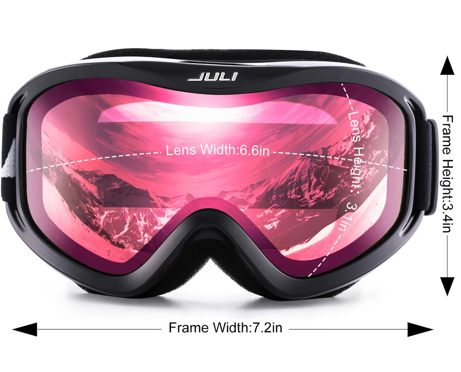 Maschera Da Sci Antiappannamento A Doppia Lente – Unisex, Per Snowboard, Moto Slitta E Sport Invernali