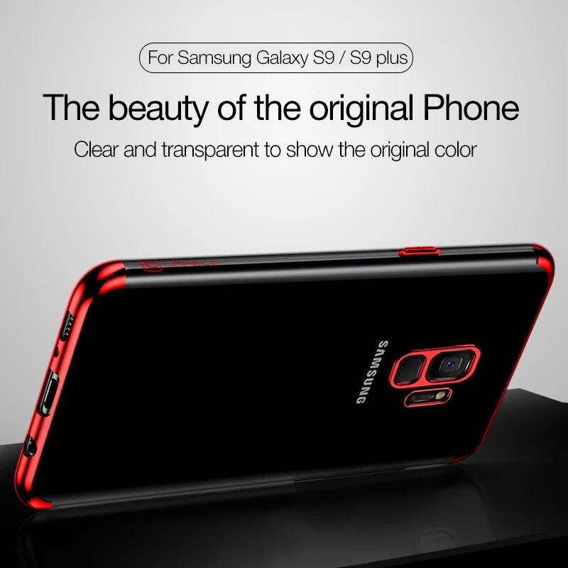 Transparent Plating Case for Samsung Galaxy S8 S9 S10 Note 20 Ultra 10 Plus 9 Thin Soft TPU Cover
