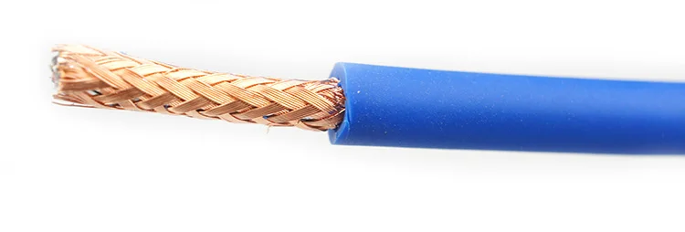 High-level audio cable 0.33 0.55 square 2-core Copper silvering  hifi signal line with shielding layer