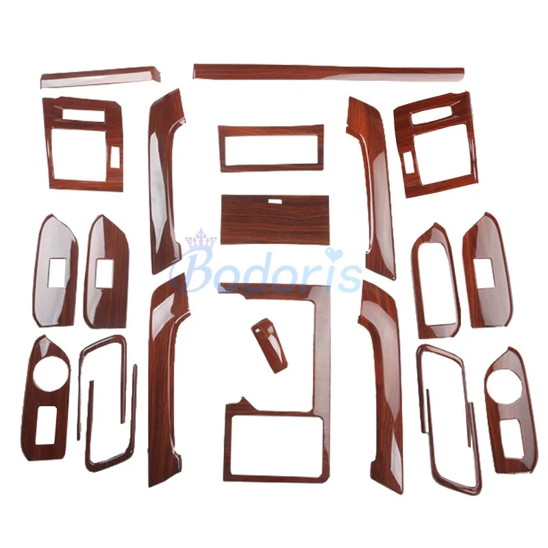 

For Toyota Land Cruiser 150 Prado LC150 FJ150 2010-2017 Interior Wooden Color Garnish Trim Cover Chrome Car Styling Accessories