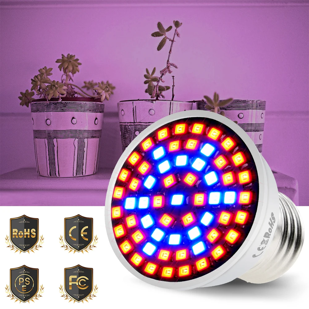 

CanLing 4W 6W 8W E27 Led 220V Phyto Lamp E14 LED Fitolampy GU10 LED Bulb For Plant 2835SMD B22 Grow Light MR16 Growing Spotlight