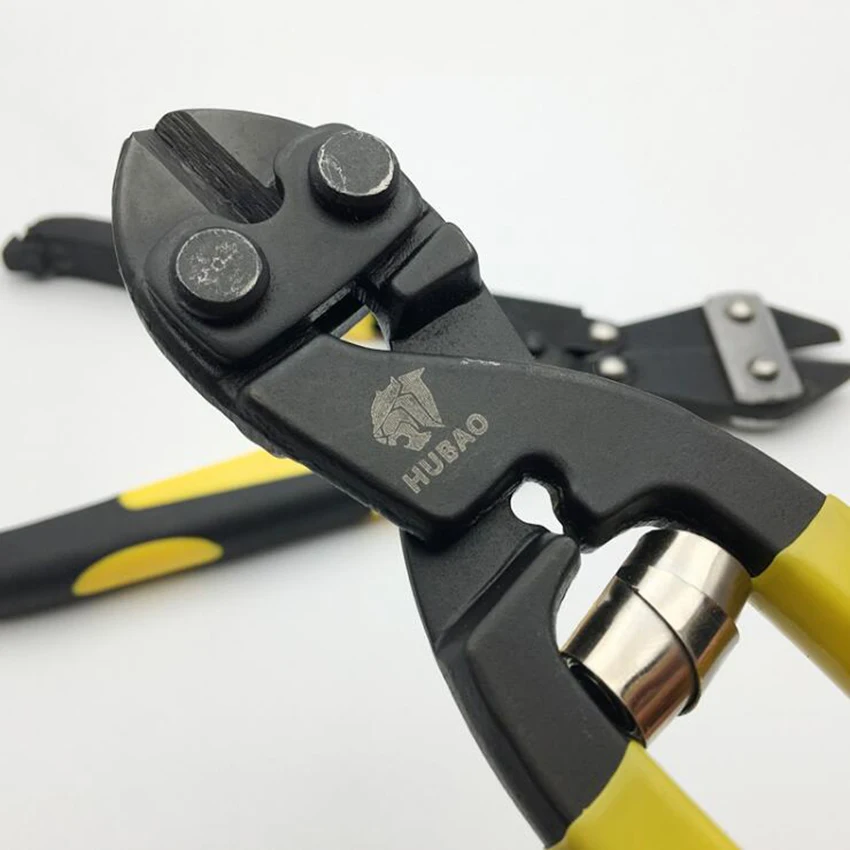 New 8Inches Two-color Handle Mini Bolt Cutter Steel Wire Cutting Plier 65 # Manganese Steel Crimping Plier Cutter Tool