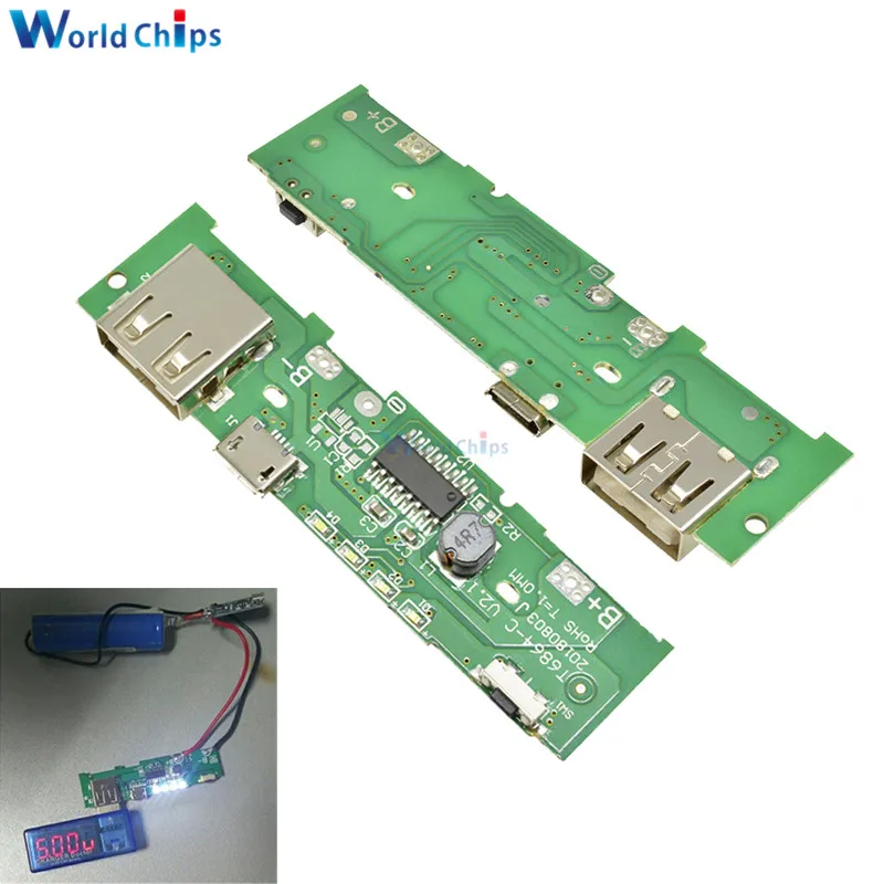5V 1A Power Bank Oplader Module Opladen Printplaat Step Up Boost Power Module Voor Mobiele Power Bank Diy