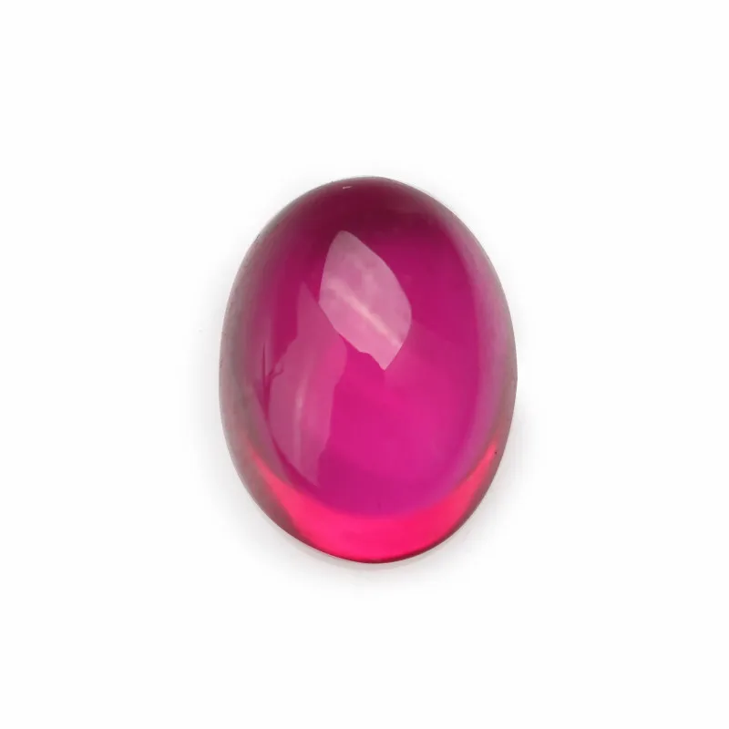 10 stücke 3x5mm ~ 10x14mm 5 # Rot Rubys Oval Form Cabochon Synthetische Korund Edelsteine Labor Erstellt stein – Detail 5