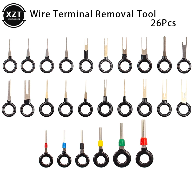 18/21/26/29pcs Car Terminal Removal Electrical Wiring Crimp Connector Pin Extractor Kit Car Electrico Repair Hand Tools