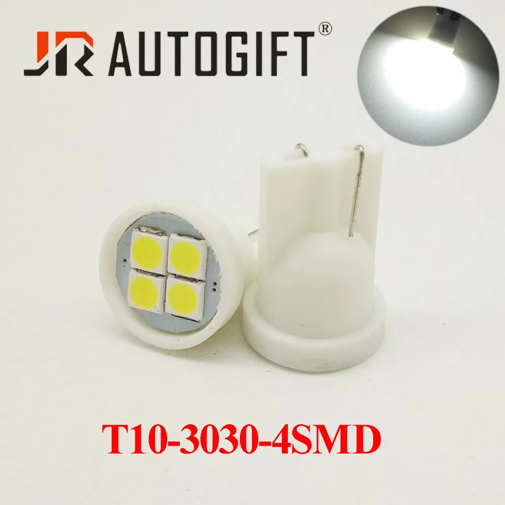 10Pcs 3030 4 SMD T10 W5W 194 LED Car dome Lights Auto Clearance Reading Lamp Vehicle Door Bulbs Accessories 12V 24V Car Styling