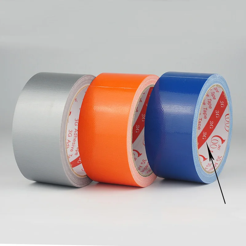 Custom Single Side Self-adhesive Duct Tape 10mm - 1050mm Red Yellow Blue Green Black Brown Silver Grey White Purple Pink Orange