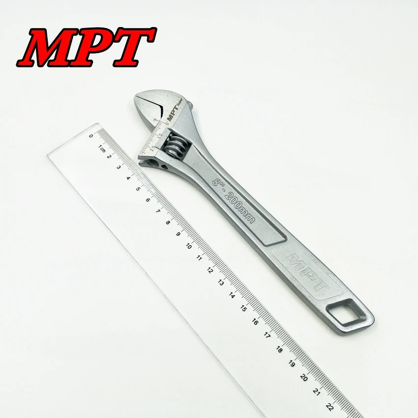 Alto Tenore di Carbonio Acciaio Chiave Regolabile 8 ''/200mm Chiave Regolabile con Scala Laser