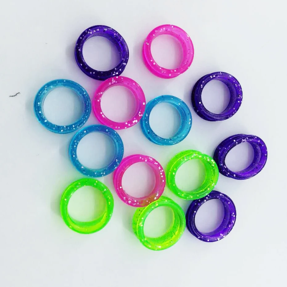 Silica Gel Finger Rings, Fit any Scissors Inserts, Hairdressing Scissor Replacement Parts