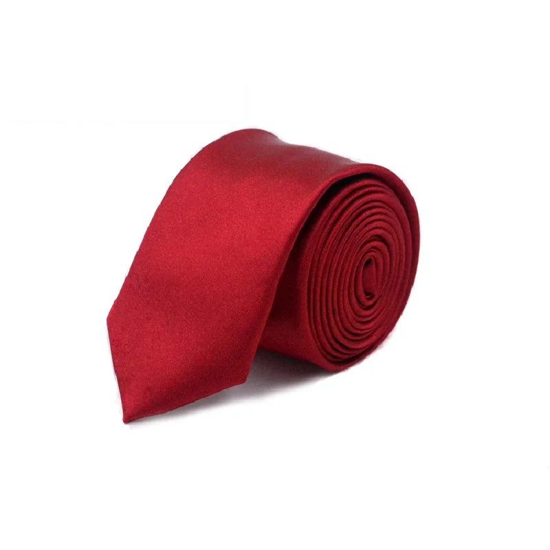 

2019 Copy Silk Men's Slim Tie Polyester Ties for Men Many colors Fashion Narrow Necktie Wedding Cheap Party