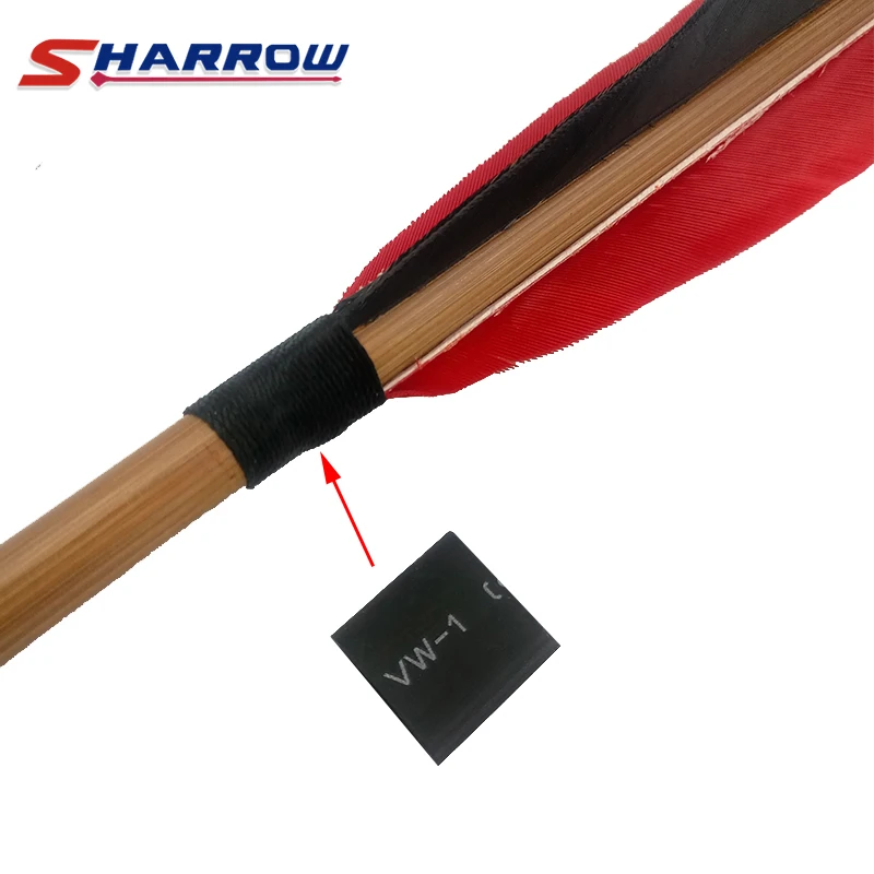 Length 20M Archery Heat Shrink Tubing Shrinkable Tube Black Wire Wrap Heat Shrinkable Tube Arrow Accessory