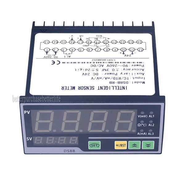 

Digital Sensor Meter Intelligent Pressure Transmitters LED Display, TC,RTD,mA,mV,V input 1 relay alarm output