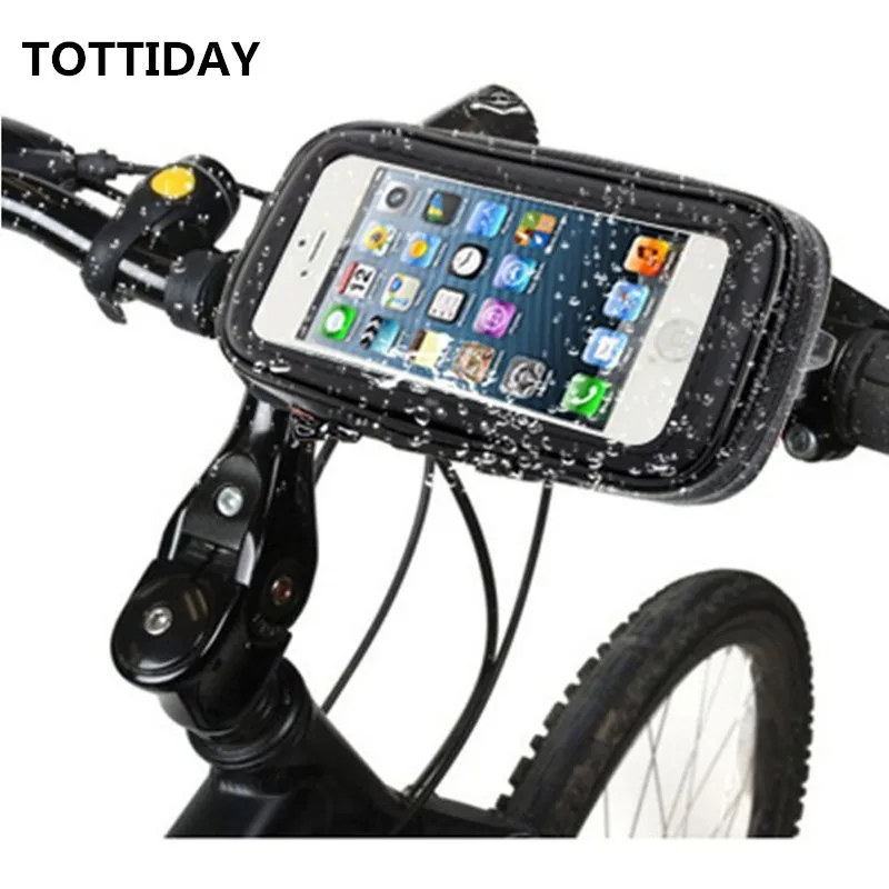 Waterproof Motorcycle Mobile Phone Holder, Bicycle Cellphones Protect Case, Smartphones Bag, Handlebar Support Mount, 7