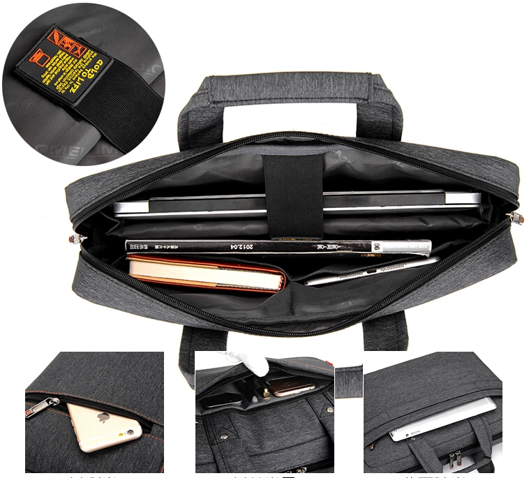 Imagem -04 - Polegada Impermeável à Prova Dágua à Prova de Choque Anti Colisão de Ombro Bolsa de para Laptop Bolsa do Computador Bolsa de Notebook Adequado para Homens e Mulheres Aluno Aluna 12 13 133 14 15 154 156 17 173