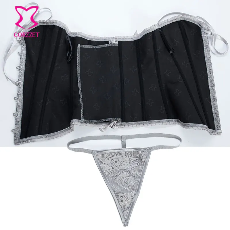 Vintage Paisley Pattern Gothic Corset Top Fashion Women Sexy Corsets Strapless Corselet Overbust Bustier Lingerie Corpete