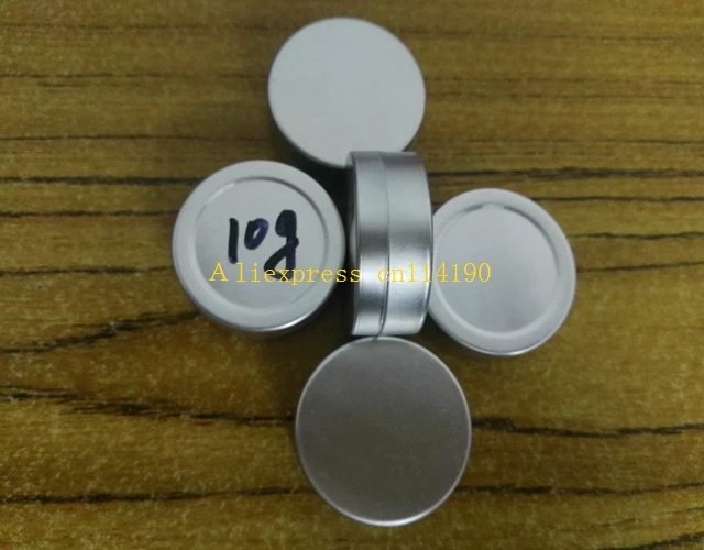 

1000pcs Free Shipping 40x15cm 10g Aluminum Jar 10cc metal Cosmetic Packaging Container 1/3oz professional cosmetics container