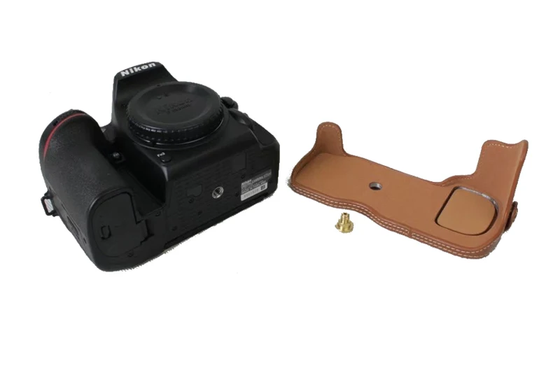 Nikon d7500用本革カメラケースバッグ,ハーフボディカメラバッグ