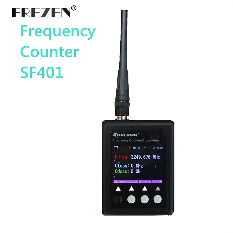 NEW SURECOM Digital Radio Tester 27Mhz-3000Mhz Decoder Portable Frequency Counter For Walkie Talkie Sf401 Plus CTCSS CDCSS Meter