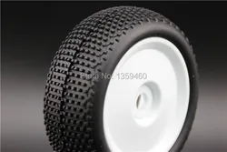 New Design Pre Glued 4pcs 1/8 Buggy Tires(Monica) Off-Road Tyre  Light Weight Racing Wheel(White) fits for 1/8 Buggy 1/8Tire