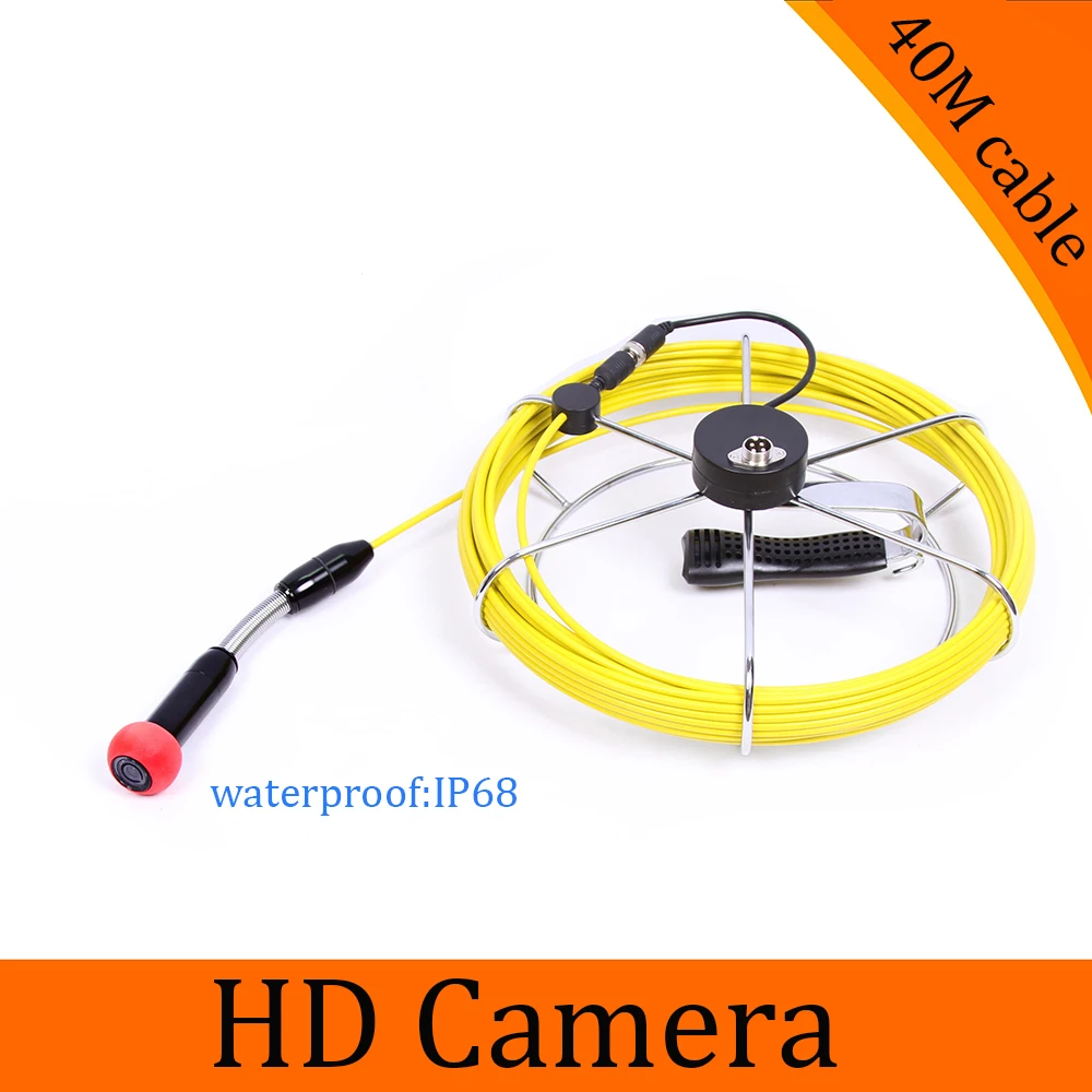 (1 set) 40M Cable HD 1100 Line CMOS Underwater Camera Pipeline inspection Well endoscope CCTV camera system Night version IP68