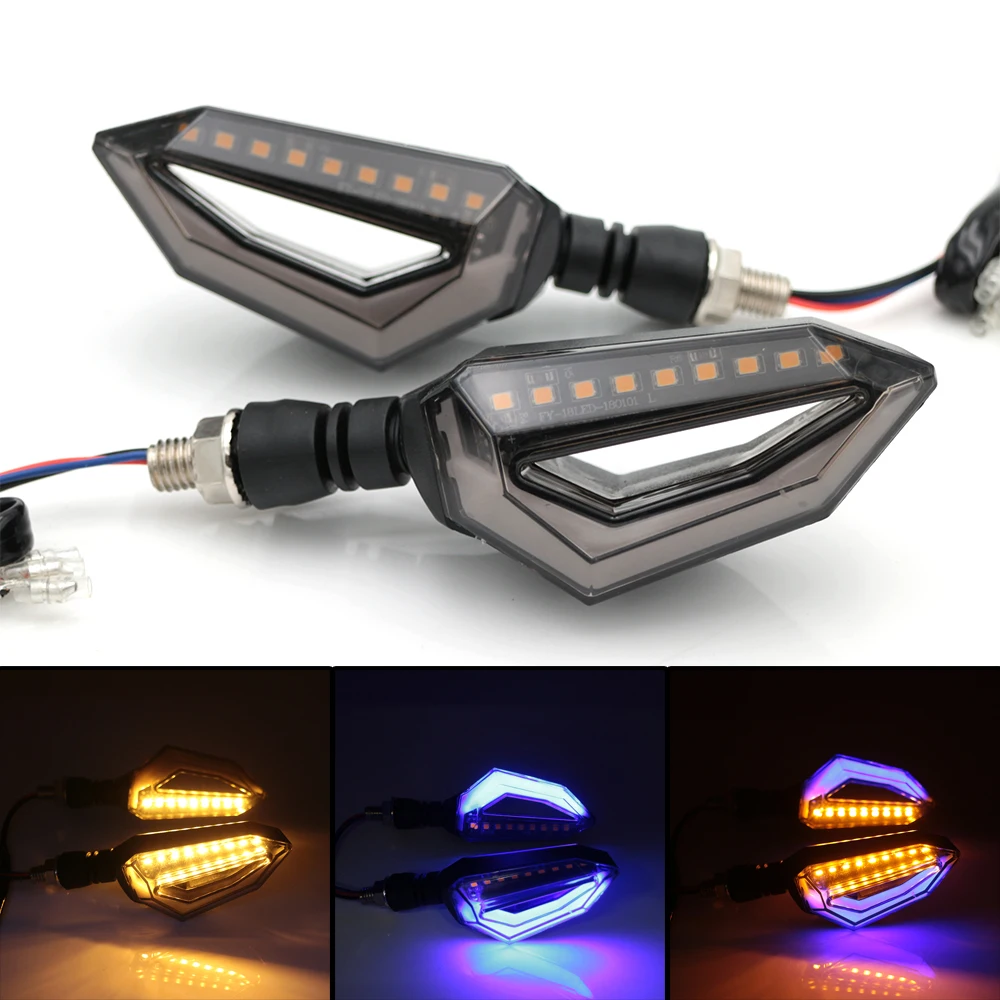 Motorcycle LED Turn Signal Light Motocross Flashing Light for Honda CBR 600 1000 RR F4 F4i CB 919F For Yamaha TMAX 500 530