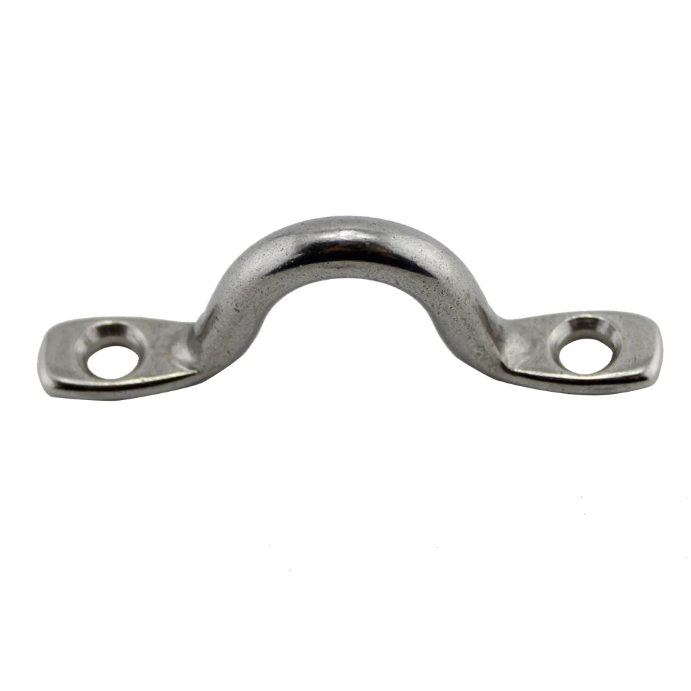 Stainless Pad Eye Straps Footman's Loop SUS316  Marine Boat Bimini Top Down Pad Eye Straps 20pcs 4mm