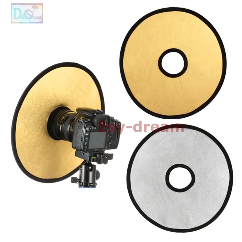 30 سنتيمتر 2 في 1 الذهبي والفضة لطي ضوء جولة التصوير عاكس جوفاء ل استوديو Foto كاميرا فوتوغرافية