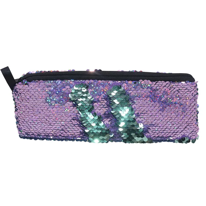 1 Pcs New Sequin Pencil Case Flash Magic Sequin Pen Bag School Supplies Girl Handbags Sundries Cosmetic Bag Multi-function Bag