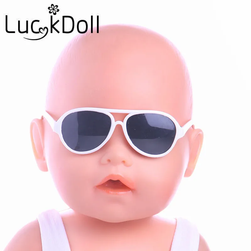 5 Colors Round-Shaped Sunglasses Fit 18 Inch American&43 CM Baby Doll Clothes Accessories,Girl's Toys,Generation,Birthday G