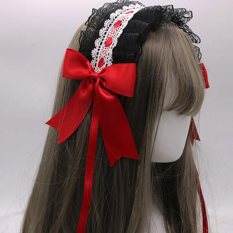 Soft sister Lolita Mengniang lace hair accessories lolita lolita wild hair with kc servant headdress