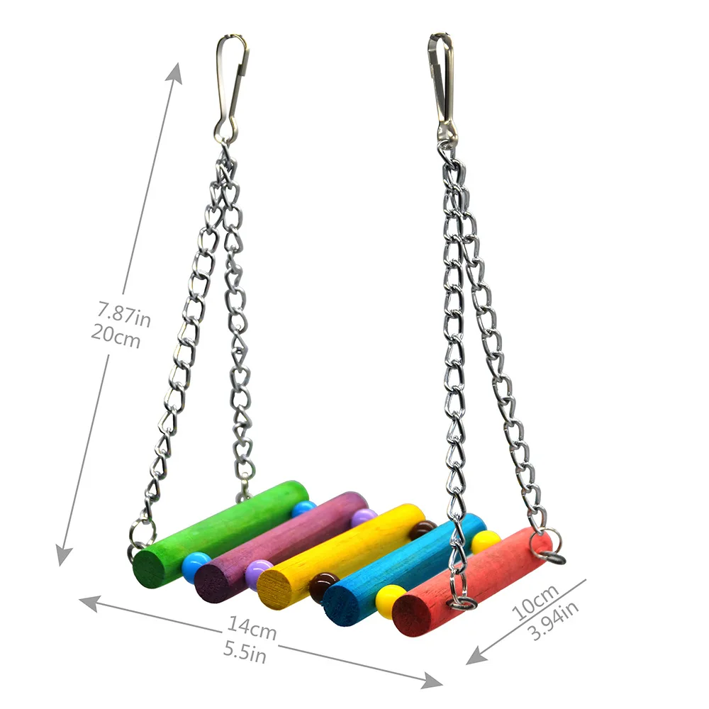 1PCS Parrot products gnawing toys suspension bridge swing station bar stand cage bird cage accessories Xuan Feng tiger Peony