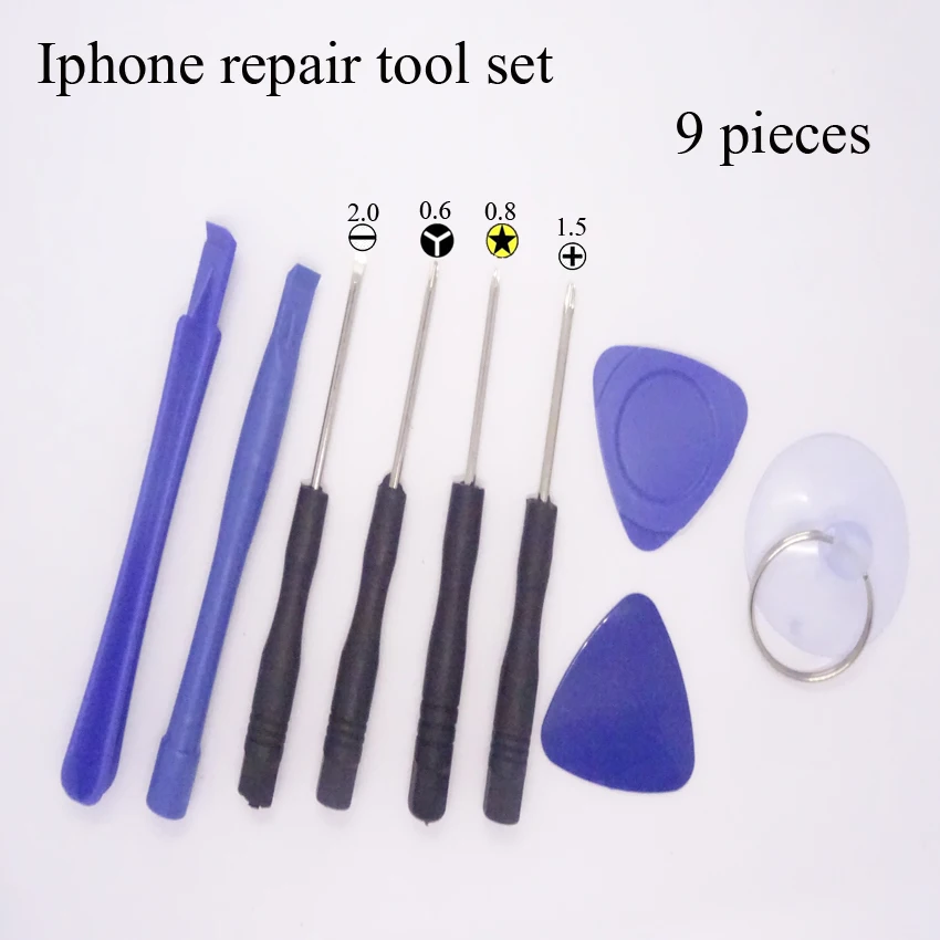 Hand Tool Kit Opening Pry Bar Screen Disassemble Screwdriver Set Repair Tools For Mobile Phone 9 in1