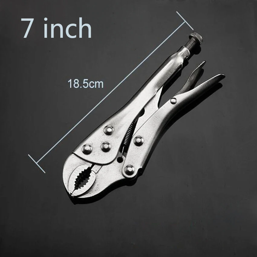 5/7/10 Inch Vigorously Flat Pliers Hand Tools with Smooth Handle and Round Clamp Mouth Fast Fixing Clamp