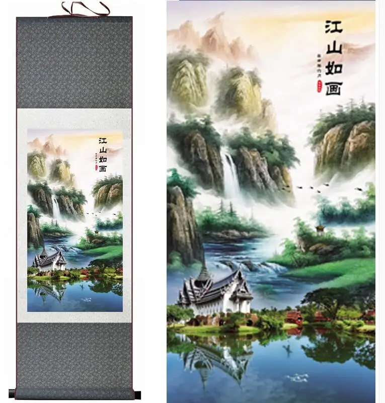 

Top quality Traditional people painting Chinese scroll painting landscape art painting home decoration paintingPrinted painting