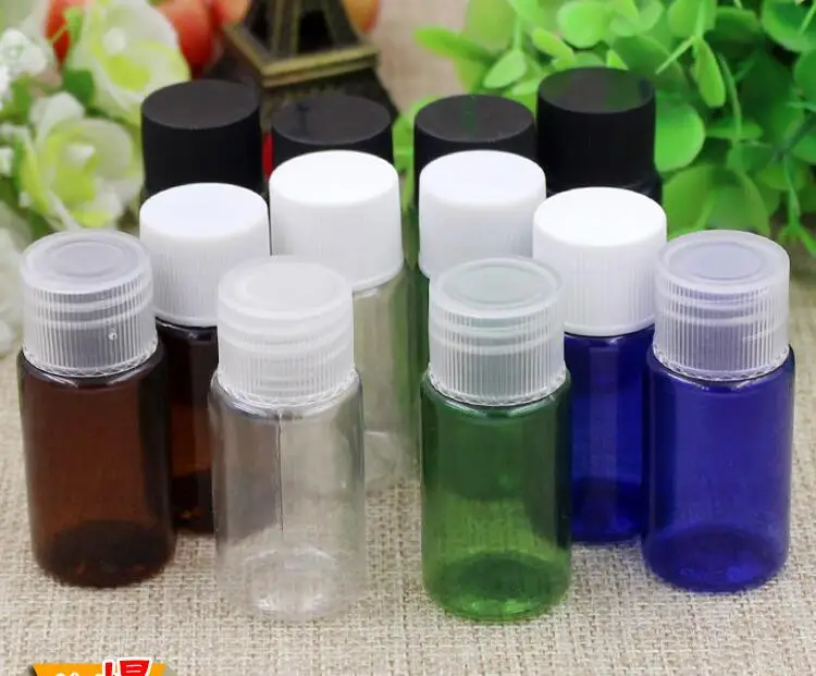 

Free Shipping 10 ml Pink Blue Lucency Brown Green Empty Plastic Packaging Bottles Mini Refillable Originales Empty Containers