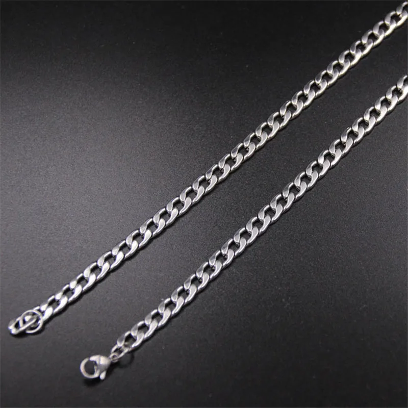 Wholesale Cheap 4MM Stainless Steel NK Figaro Chain Necklace Length 50CM/55CM/60CM/70CM Fashion Cool Party Jewelry For Men