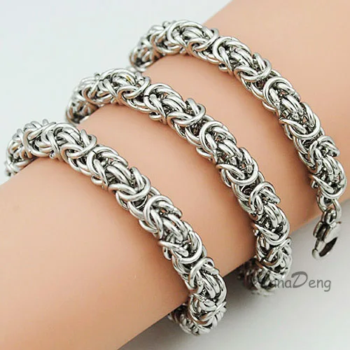 CHIMDOU trendy stainless steel byzantine chain necklace link chain for men jewelry 2017 AN029