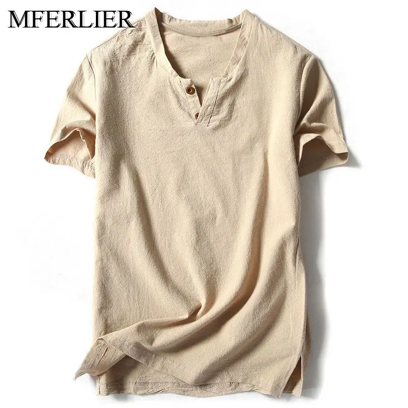 

MFERLIER Summer Men Shirt 5XL 6XL 7XL 8XL 9XL 10XL Plus Size Short Sleeve Large Size Shirt men 5 color