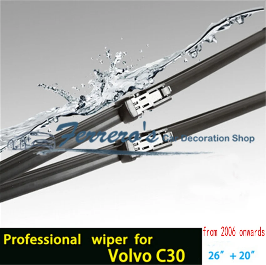 2pcs/Lot Car Styling Wiper Bblades For Volvo C30 (From 2006 Onwards), 26