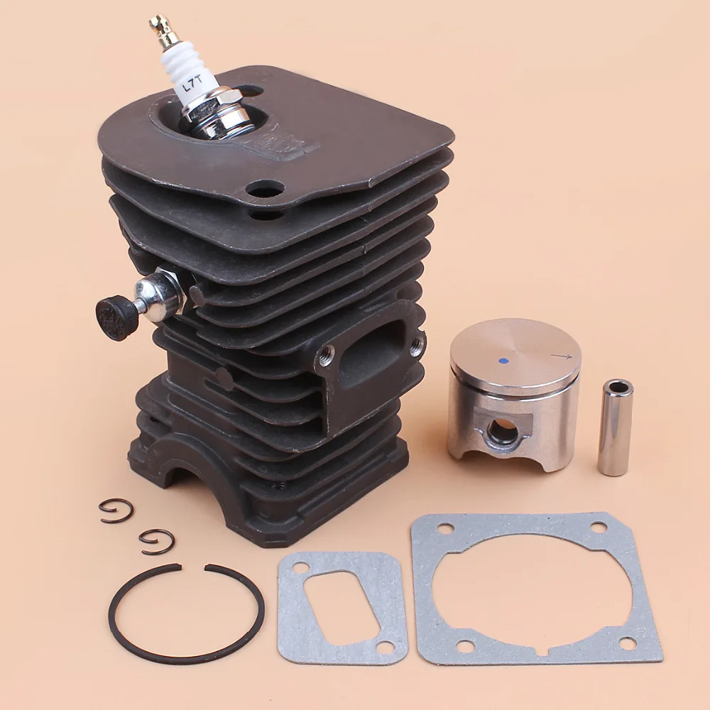 42MM Cylinder Head Piston Valve Gasket Kit For HUSQVARNA 340 345 Chainsaw Engine Motor Parts