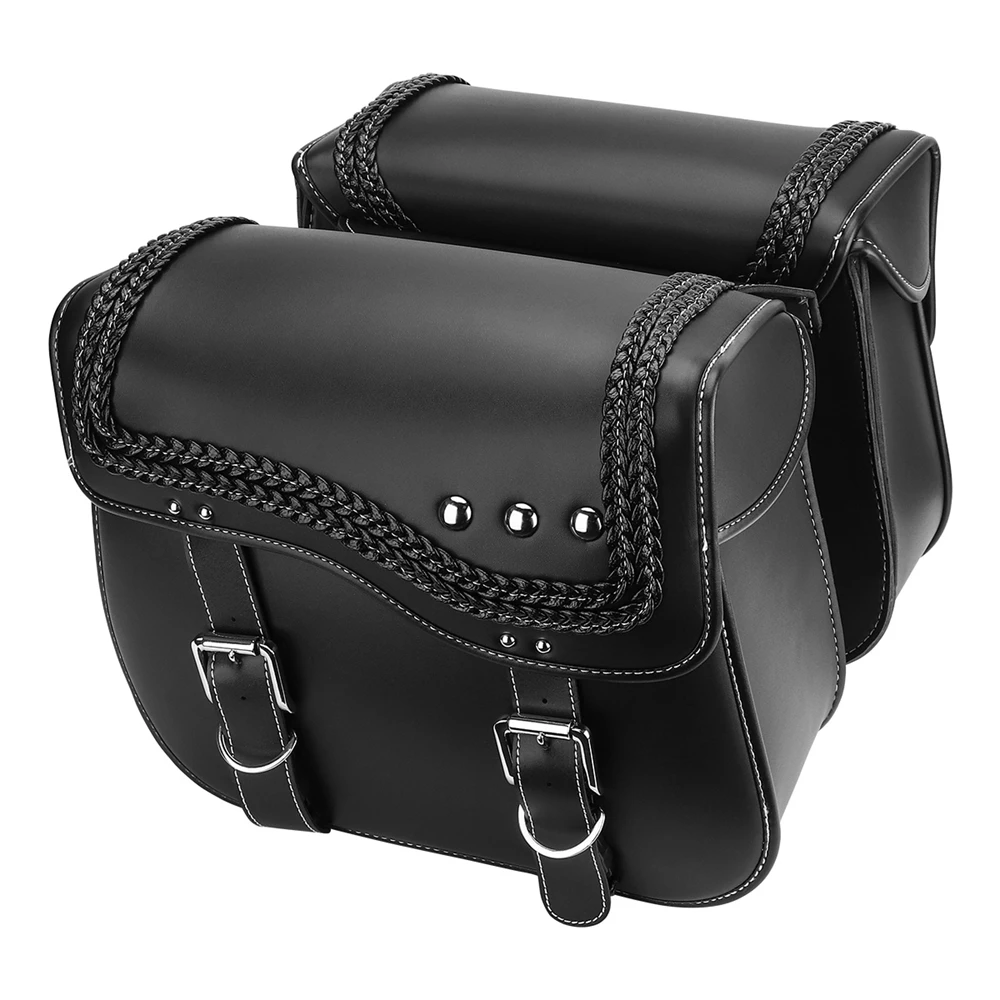 

KEMiMOTO Waterproof Saddle Bags PU Leather Travel Bag For Softail For Sportster XL 883 1200 For Indian Scout 2015 iron Saddlebag