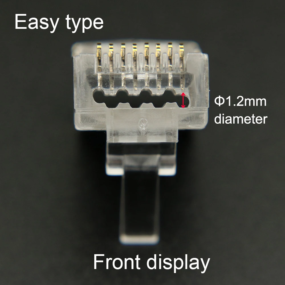 Xintylink 1,2mm rj45 stecker cat6 netzwerk stecker 8p8c stp rg rj 45 jack geschirmt rg45 lan katze 6 ftp sftp ethernet-kabel modulare