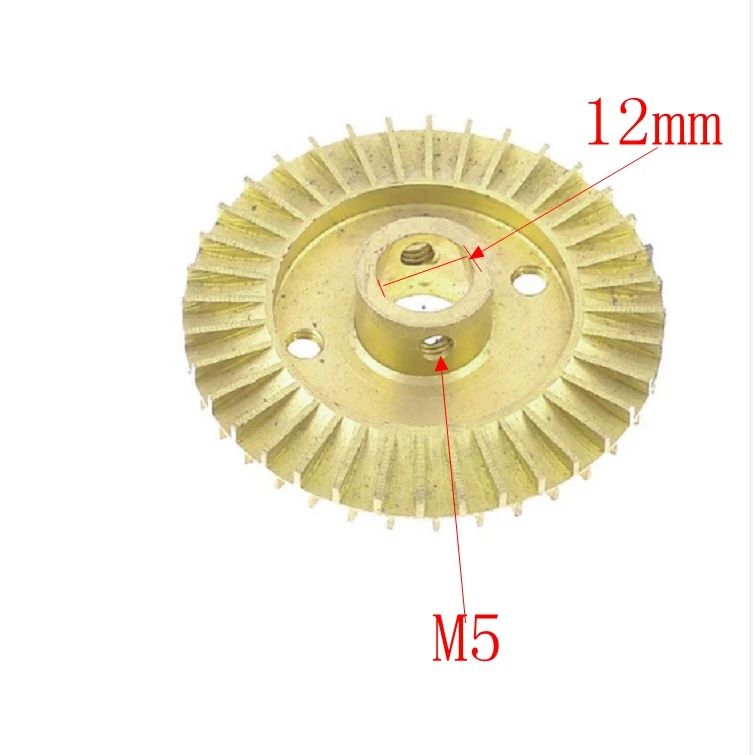 Water Pump Replacement Solt Hole Double Side Brass Impeller Wheel Dia. 60/66/70/76/80mm Without Groove