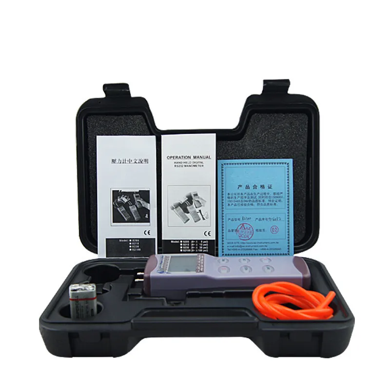 Professional เครื่องวัดความดันดิจิตอลเมตรความแม่นยําสูงช่วงความดัน: 0- 100psi Manometer Differential Pressure Meter Tester