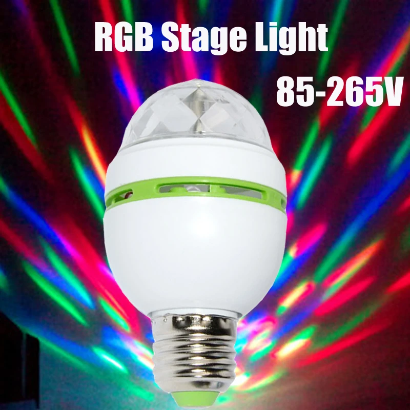 Auto Rotierenden RGB Led-lampe Bühne Licht E27 3W AC110V-220V Home Party Disco Lampe Dance Unterhaltung Decor Weihnachten beleuchtung